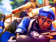 Ana Amari from Overwatch gets pussy hammered Compilation