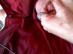 Mr Ring-Finger plays with his sweet little uncut willy