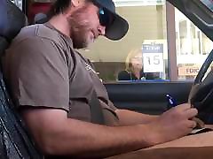 Horny Guy Bustin A Nut at the Bank Hands free girl playing on webcam masterbating Cum