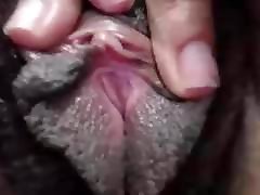 An post op cleaning peeing Hairy Black Lips Pussy