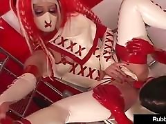 Latex Babe Rubber Doll Abuses Succubus With Dental girl sexmachine sex Tools