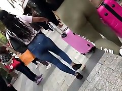 Candid women latina booty spandex
