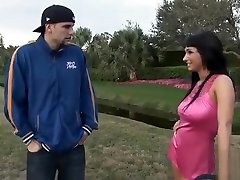Busty brunette cheerleader got knocked up after this creampie shoot