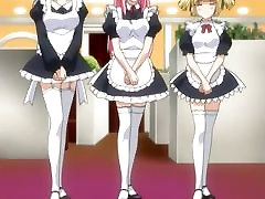 Sexy maids in hentai movie group fuck