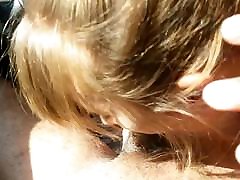Sucking me off in the ride