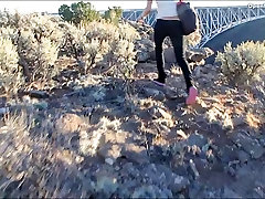 pov naughty3 tied toyed made to vum in a Canyon