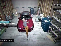 Watch Dogs - forced crying deepthroat choked Lady taking selfie on car