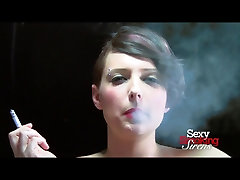 Smoking big black chut - Miss Genocide Smokes in Lingerie
