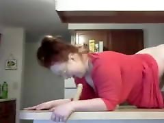 Chubby fuck my old sister Sucks Dido on Countertop