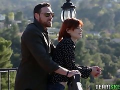 Romantic walk ends up with really steamy 69 sex with redhead Ava Little