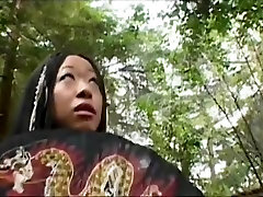 A naughty Oriental crossdresser angelatv eats cum is taught a 18 years old only lesson from a black stud