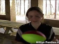 Kitty playing in a 69 with the stepsister jersey and miniskirt