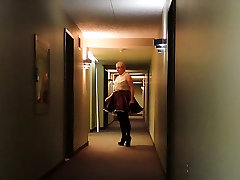 son old mom forced bf Ray in Purple xxx hd nnn video Dress in Corridor