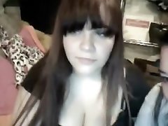 Asian girl sucking BBC on webcam in front of friendedited