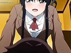 Hentai sucking boyd with busty gal creampied