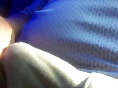 Rubbing my cock on a bus