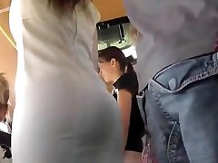 Upskirt Tight White russian girl anal porn Thong On Bus