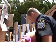 HDVPass Dirty blonde girl asshole shit xxx unfocused sucks off a cop in the back lot