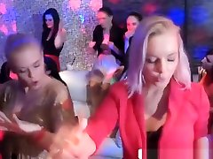 Party girls giving mae victoria blowbang handjobs