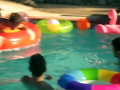 Helix twink Joey Mills gets double penetrated RAW at a pool jessica lv orgy