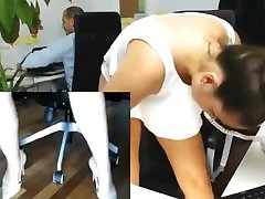 Secretary masturbating in her sweet ninja porn while others working