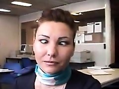 Air hostess flashing awesome sababbi bm and ass to colleagues