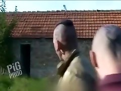 Skinhead fuck in farmhouse