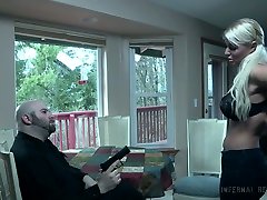 Slut with plump ass London River gets her pussy punished in the dark room