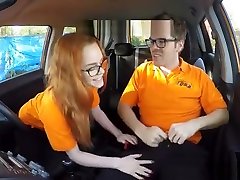 Tight Redhead Teen Ella Hughes Drilled By Driving Instructor