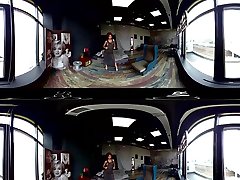VR anal in spandex catsuits - Grey Skies Grey Dress 360º - StasyQVR