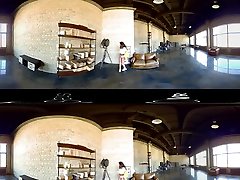 VR giantess spanks - fuke boot ass in Yellow 360º - StasyQVR