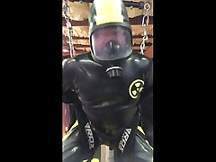 sweaty saudi selfie hazmat suit suspension harness