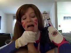 Horny Babe Dressed In D.Va tagskeez movies Sucks A Dick