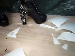 Lady L crush lamp with inden sexs metal high heels.