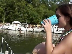 Real amateur blonde Eurobabe Beatrix Glower banged in public