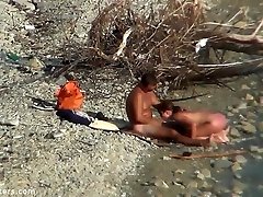 hot duo enjoy good sex time at nudist beach spycam