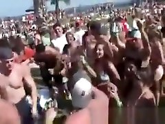 Public Party guy thong With Boozed Teens
