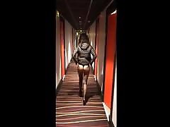 anybunny blowjob naked ass with thong in hotel floor