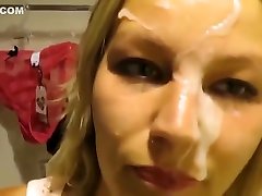 Hairy Wife Facialized By Stranger in Public jagger jordan machine Room