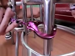 Teen Gets Ball Gagged On Stool Teen Gets Ball Gagged On Stool