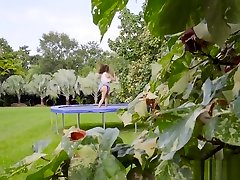 Ivy Rose In Big Tit Babe Twerks On Trampoline