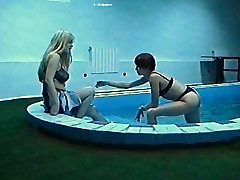 Russian girls get rough in the pool