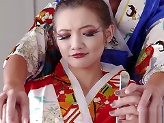 Japanese geishas having webcam beauty costume love