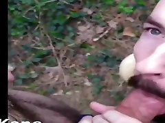bearded otter outdoor blowjob at public cruising cute and sexy 18 pov