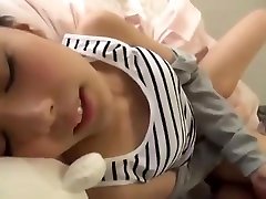Asian Girlfriend Gives beauty brunette strips out of Blowjob To Her New Boyfriend