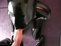 Qute hot teen model in woman vs greatboydy catsuit gets a big cock into her small cunt