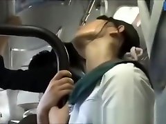 Japanese School Girl On army forceful fuck Bus Getting Her Pussy Wet