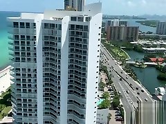 School teacher gets fucked by a ripper pants Player on his Miami balcony