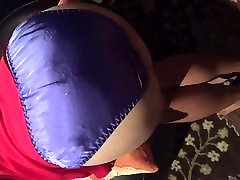 Wifey bends over in shiny 11sall sexy girlcom purple panties