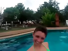 MYFUCKDAY 6 DIRTY ines lenvin casting IN DA PUBLIC POOL gay cock sitting and cumshot FOXANDFOXY